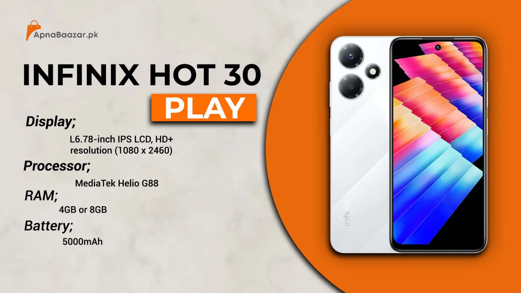 Infinix Hot 30 Play Price In Pakistan Apna Baazar 7401